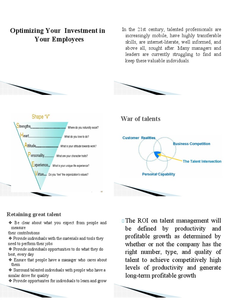 Optimizing Your Investment in Your Employees PDF Talent Management