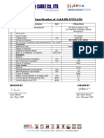 Technical Specification of 1x4.0 RM NYY-LSZH: Technical Particulars Unit Offered Data