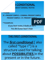 Zero Conditional: If You Heat Water, It Boils at 100ºC You Die If Your Heart Stops