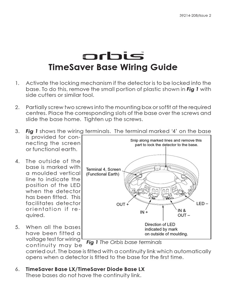 Timesaver Base Wiring Guide Timesaver Base Wiring Guide Fig 1 The