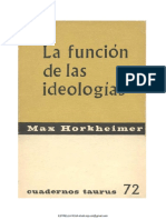 Horkheimer MAX La Función de Las Ideologias