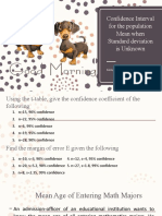 Confidence Interval For The Population Mean When Standard