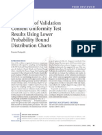 Evaluation of Validation Content Uniformity Test Results Using Lower Probability Bound Distribution Charts