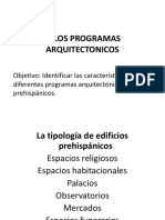 Los Programas Arq. - Tipologia Arq. Prehispanica