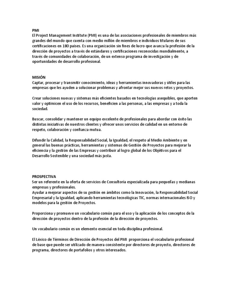 Propósito de La Guía Del PMBOK | PDF | Gestión de proyectos | Economias