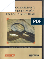 El Psicoanalisis y La Investigacion en La Universidad PDF