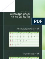 Πίνακας αθροισμάτων μέχρι το 10, μέχρι το 20