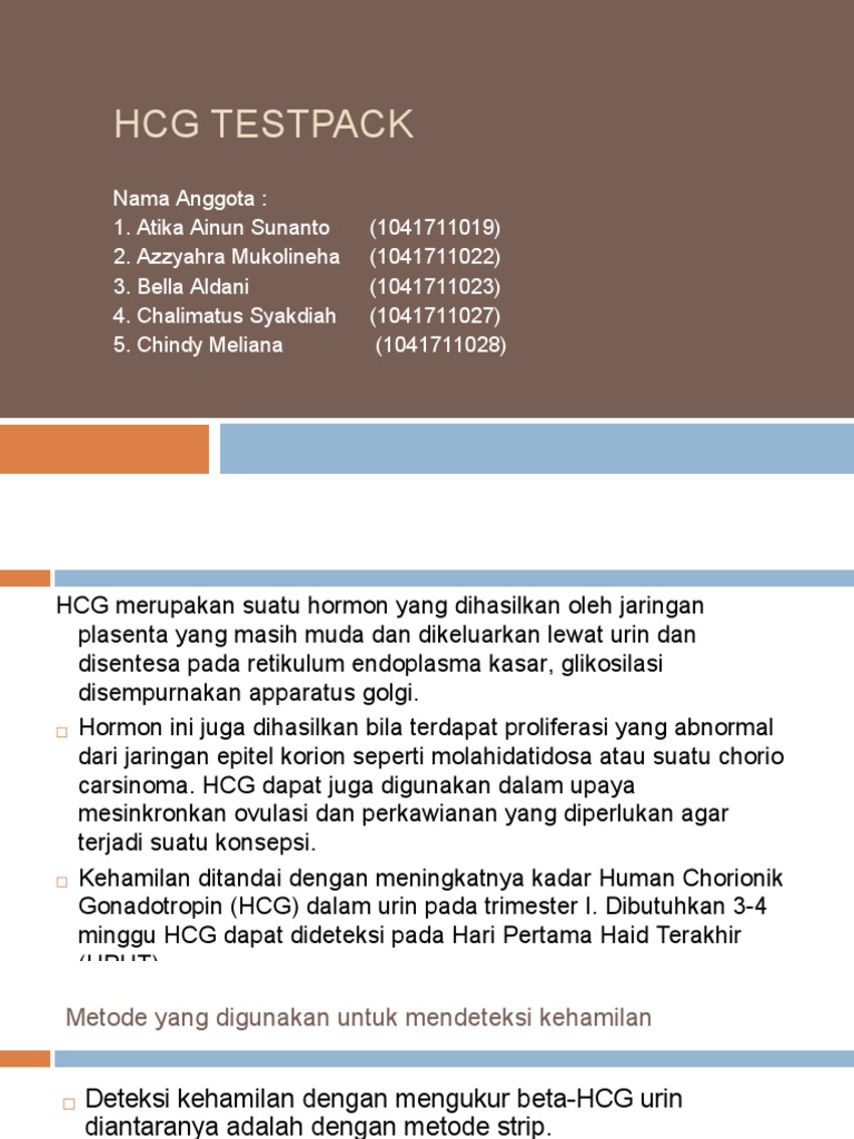 HCG Testpack | PDF