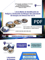 Elaboracion Matriz Identificacion Peligros y Evaluacion Riesgos Del Laboratorio Ensayos