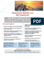 Advanced Course in International Maritime Law Imo Conventions