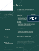 Green and White Modern Resume 1