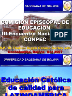 18-10-07 00 Presentacion APARECIDA CBBA COM EPISC EDUCACION  P CORONA OCT 2007.ppt