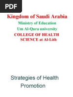 Strategies of Health Promotion