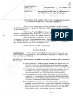 CEMAC Decision 1977 06 Coordination Legislations Securite Sociale