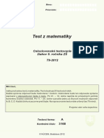 Test Z Matematiky: Celoslovenské Testovanie Žiakov 9. Roèníka ZŠ T9-2012