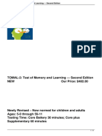 Tomal 2 Test of Memory and Learning Second Edition PDF