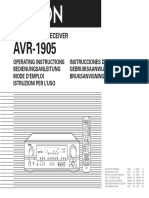Denon AVR 1905 Owners Manual