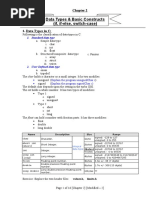 Data Types & Basic Constructs (If, If-Else, Switch-Case)