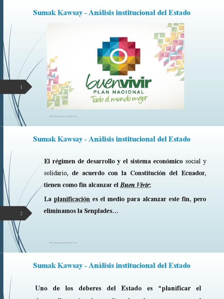 12.sumak Kawsay PDF Igualdad social Sustentabilidad
