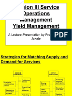 Maximizing Service Yields Through Demand and Supply Strategies