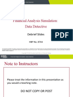 Financial Analysis Simulation: Data Detective: Debrief Slides