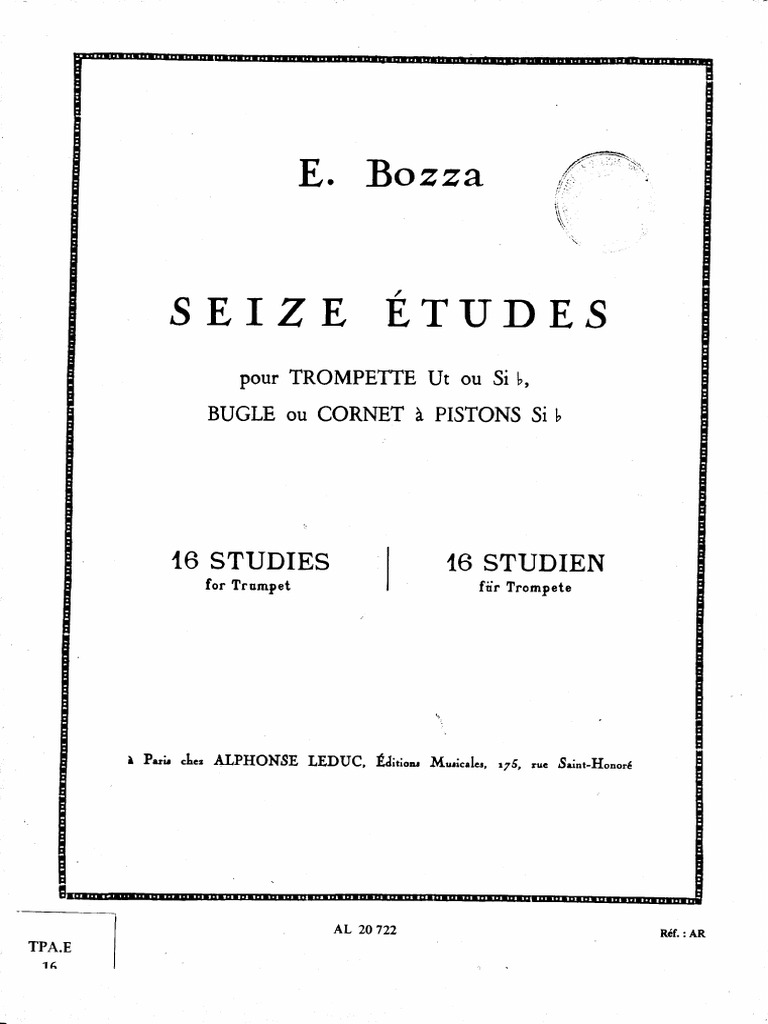 Bozza Seize Etudes PDF Classical Music Brass Instruments