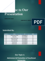 Presentation of SEU Admisson & Promotion 