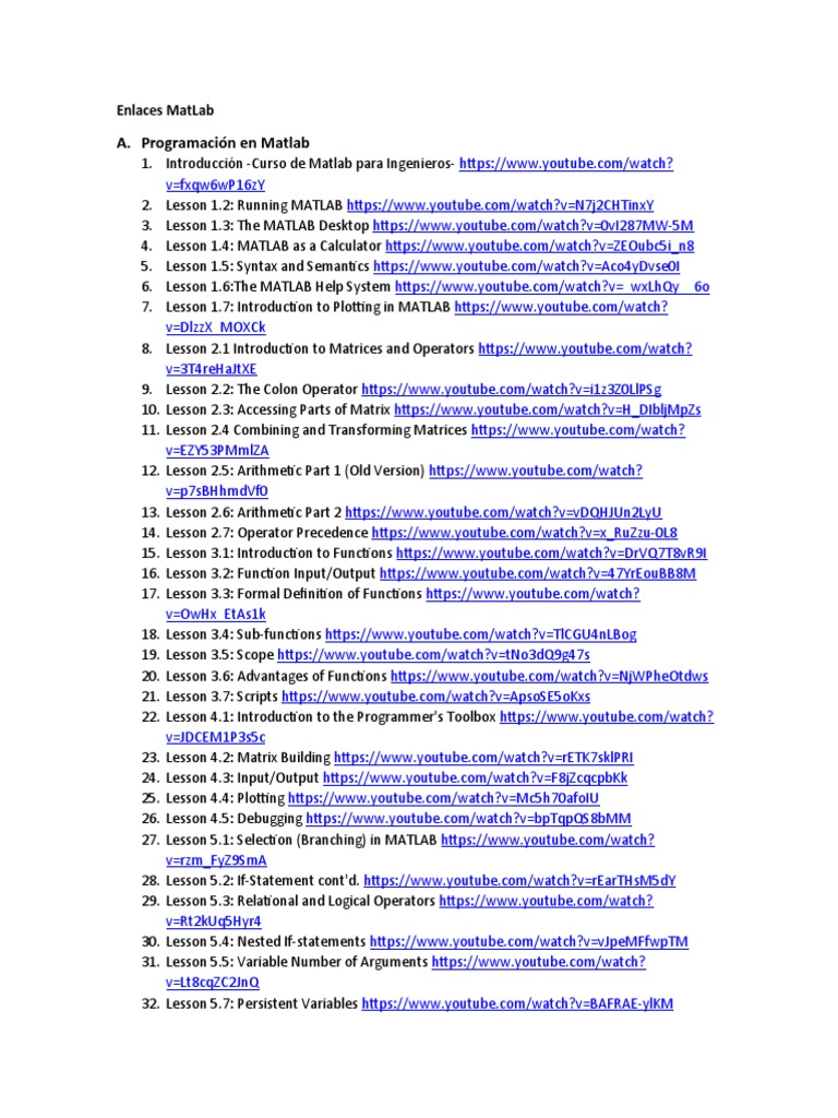 MATLAB Programming Resources and Tutorials | PDF | Matlab | Computer ...