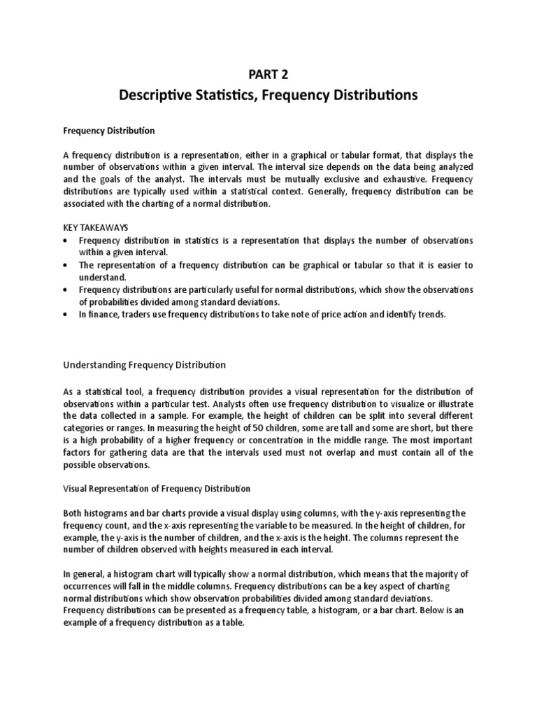 Understanding Frequency Distributions in Statistics | PDF | Statistics ...