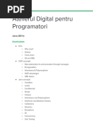 Atelierul Digital Pentru Programatori: Java (30 H)