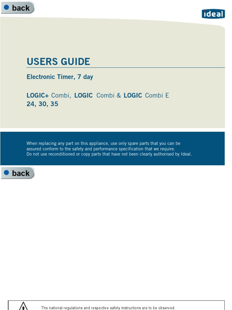 LOGIC+ Combi, LOGIC Combi & LOGIC Combi E 24, 30, 35 User Guide | PDF ...
