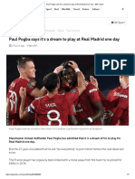 Paul Pogba Says It's A Dream To Play at Real Madrid One Day - BBC Sport PDF
