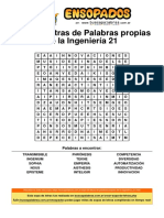 Sopa de Letras de Palabras Propias de La Ingeniería - 21