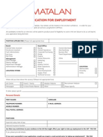 Matalan Application Form