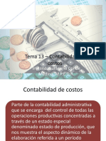 Tema 13 - Contabilidad de Costos y Definición de Costo