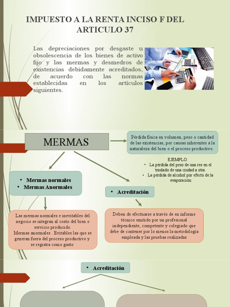 Impuesto a la Renta: Art. 37 Inciso F | PDF | Depreciación | Impuesto ...
