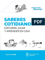 Cuadernillo Saberes Cotidianos. Explorar, Jugar y Aprender en Casa