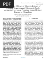 Ameliorative Efficacy of Ethanolic Extracts of