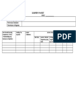 Learners Packet Form