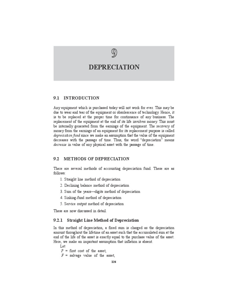 Depreciation Analysis Pdf Book Value Depreciation