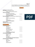 Business Name: Start-Up Costing Template: (Office Lease/Location Cost) (Remodeling and Decorations)