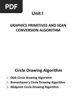 Unit I: Raphics Primitives and Scan Conversion Algorithm