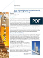 New Trends in Microbial Beer Stabilization Using CFS NEO Membrane Technology