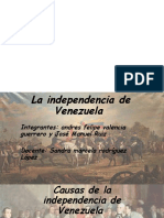 La Independencia de Venezuela