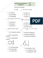 Ejercicios de Alcoholes