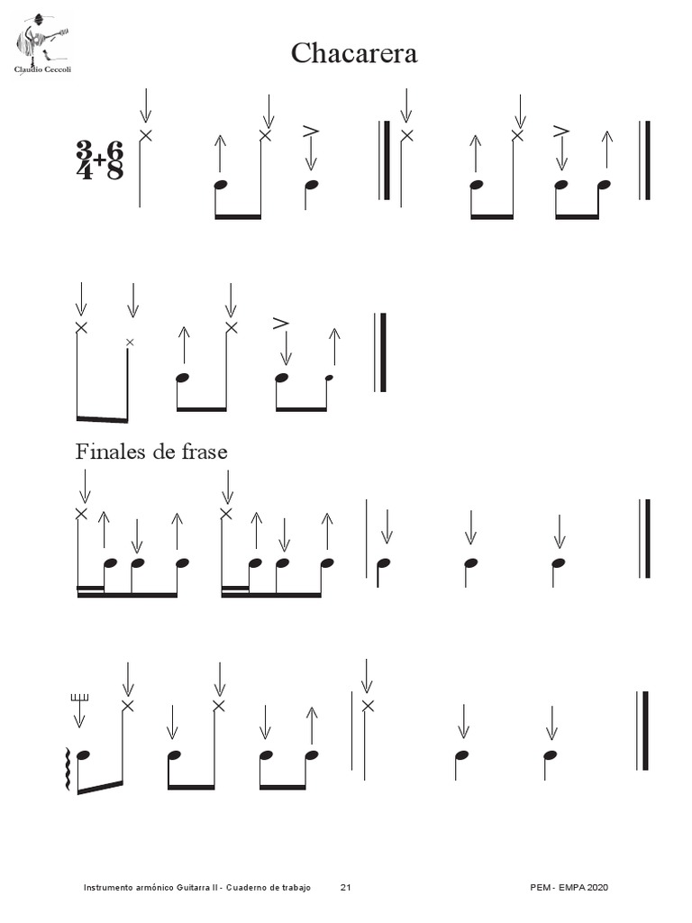 Ritmo y Rasgueo de Chacarera en Guitarra | PDF