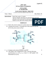 (April-17) (EEC-202) B.Tech. Degree Examination Ece & Eee Iv Semester Analog Electronic Circuits