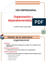 GESTION EMPRESARIAL. Organización y Departamentalización