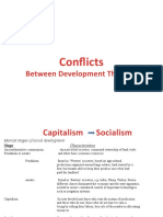 Between Development Theories: Conflicts