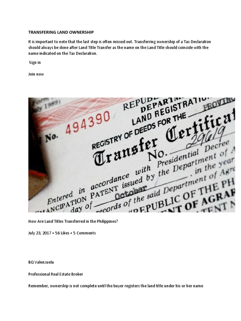 Land Ownership Philippines Download Free PDF Deed Condominium